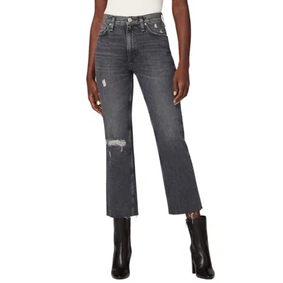 Shop Hudson Remi High-rise Straight Crop Jean In Cosmos In Grey