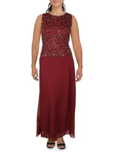 Shop Jkara Womens 2pc Long Evening Dress In Red