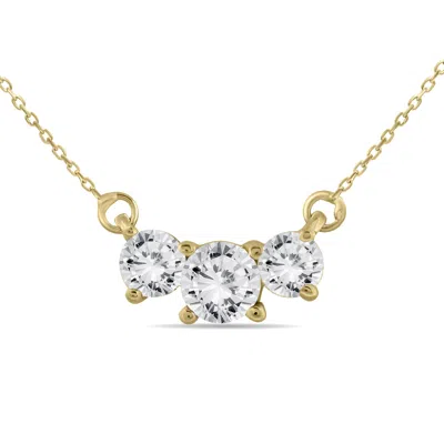 Shop Sselects 1 Carat Tw Three Stone Diamond Pendant In 14k In Silver