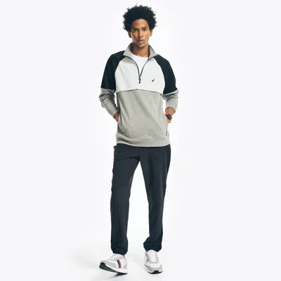 Shop Nautica Mens Big & Tall Navtech Half-zip Sweatshirt In Multi