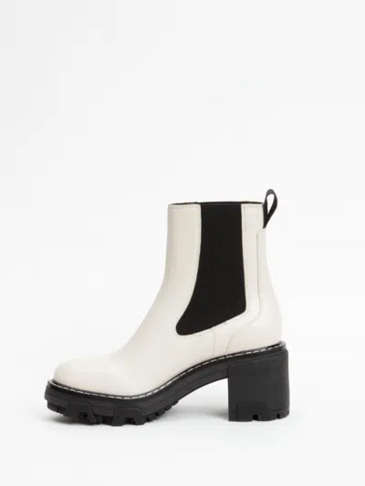 Shop Rag & Bone Shiloh Mid Chelsea Boot In Antique White In Beige
