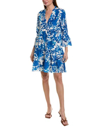 Shop Go By Go Silk Beach Vibes Dress In Bomo Cobalt In Multi