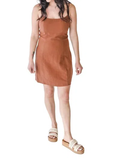 Shop Billabong Stay Awhile Mini Dress In Toasted Coconut In Brown