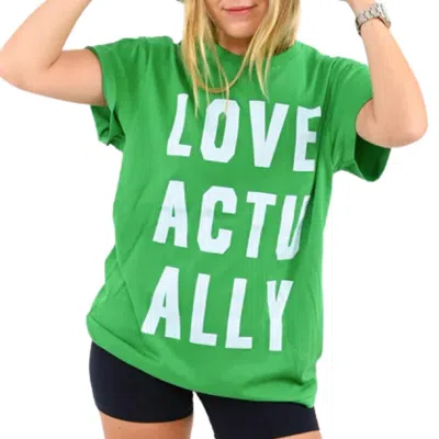 Shop Kerri Rosenthal The I Heart Tee Love Actually In Parrot In Green