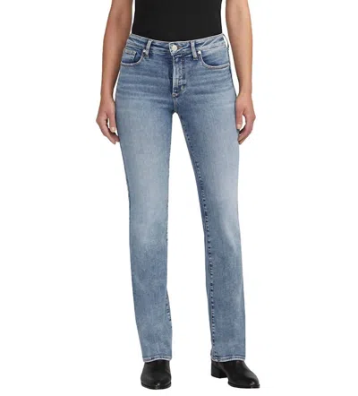 Shop Jag Forever Stretch High Rise Bootcut Jeans In Jet Ski In Blue