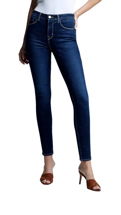 Shop L Agence Marguerite Skinny Jeans In Gardena In Blue