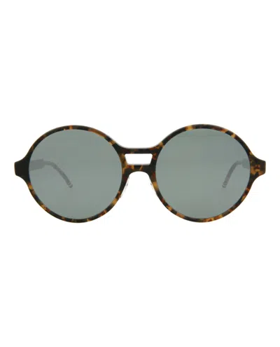 Shop Thom Browne Round-frame Acetate Sunglasses In Brown