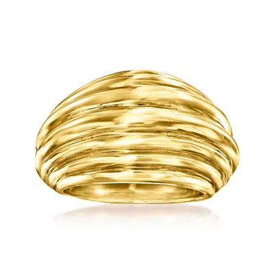Shop Ross-simons Italian 14kt Yellow Gold Fluted Ring