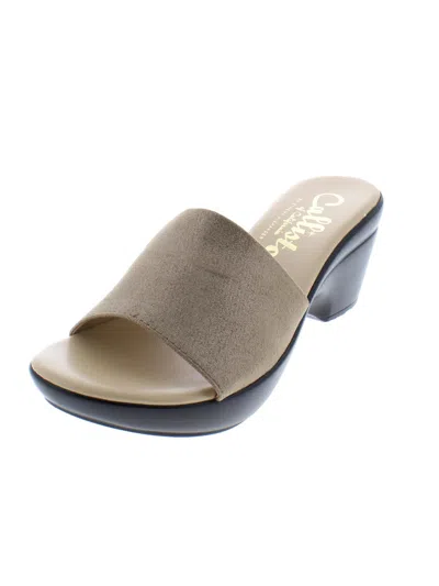 Shop Callisto Of California Lima Womens Metallic Sandals Mules In Grey