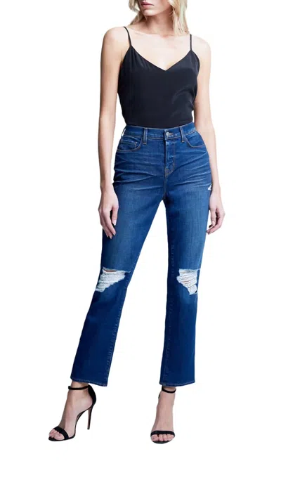 Shop L Agence Shane Straight Jean In Cypress In Blue
