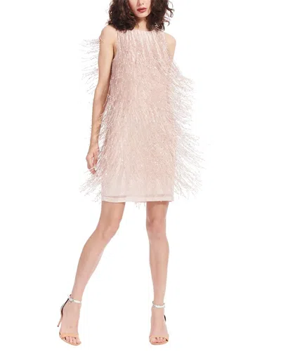 Shop Emily Shalant Sleeveless Beaded Fringe Dress In Pink