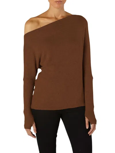 Shop Enza Costa Sweater Knit Slouch Top In Taupe In Beige