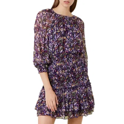 Shop Gilner Farrar Raina Dress In Multi Floral Bouquet In Purple