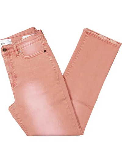 Shop Sam Edelman Womens High Rise Slim Straight Leg Jeans In Pink