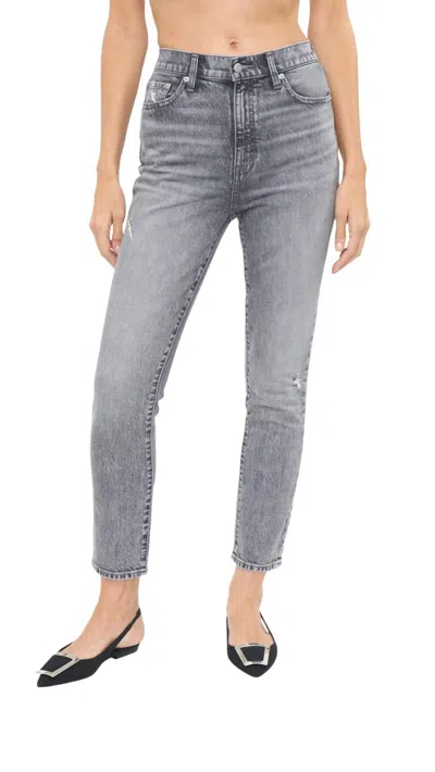 Shop Pistola Kate High Rise Slim Straight Jeans In Whittier In Grey