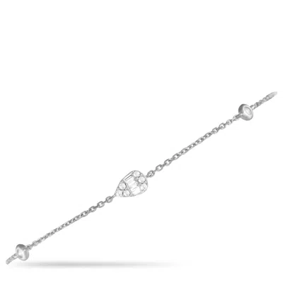 Shop Non Branded Lb Exclusive 14k White Gold 0.15ct Diamond Bracelet Br09821-w In Silver