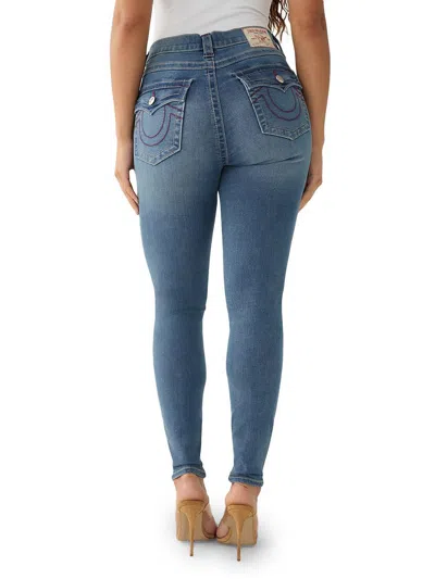 Shop True Religion Halle Womens High-rise Stretch Skinny Jeans In Blue