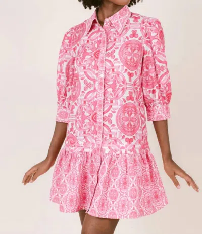 Shop Laroque Women's Scout Dress In Pink Trellis In Multi