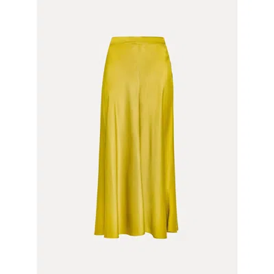 Shop Forte Forte Women's Silk Satin Skirt In Gold In Yellow