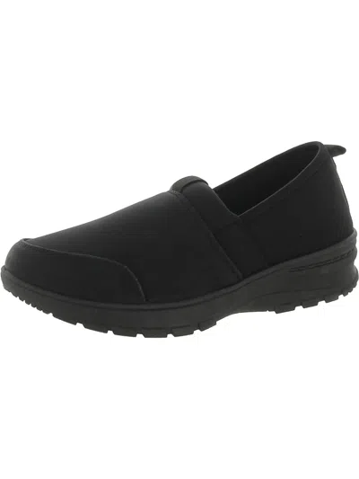 Shop Easy Street Womens Slip On Cushioned Footbed Casual And Fashion Sneakers In Black