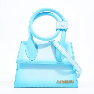 Shop Jacquemus Le Chiquito Noeud Faded Light Leather In Blue