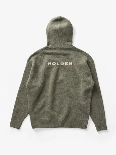 Shop Holden W Wool Knit Hoodie - Stone Green