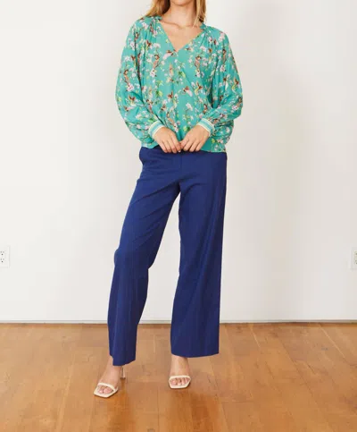 Shop Caballero Miki Top In Birds In Paradise In Green