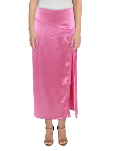 Shop Free People Womens Midi Embroidered Midi Skirt In Pink
