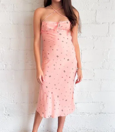Shop Sky To Moon Strawberries And Cream Dress In Pink