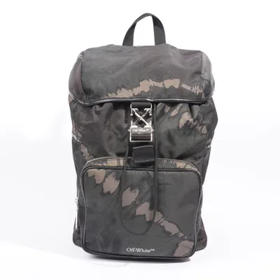 Shop Off-white Offnylon Backpack Camo Nylon In Grey