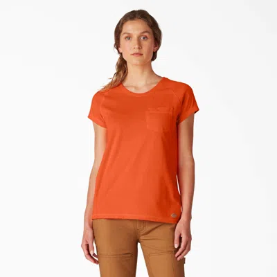 Shop Dickies Women's Cooling Short Sleeve T-shirt In Orange