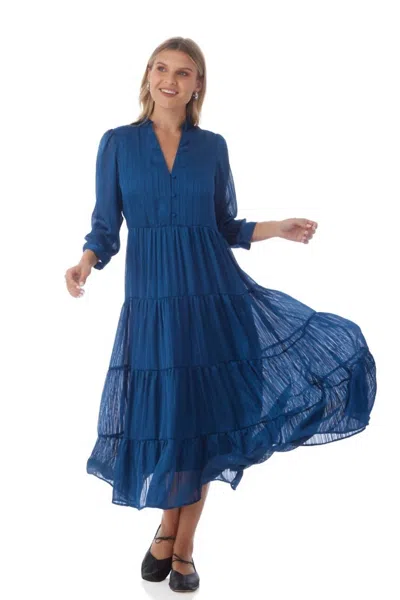 Shop Crosby By Mollie Burch Macrostie Dress In Neptune In Blue