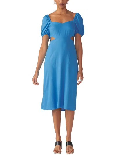 Shop Sanctuary Womens Cut-out Mid-calf Midi Dress In Blue