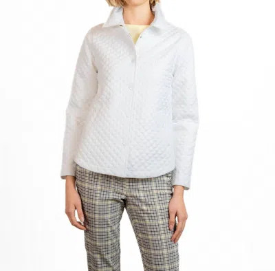 Bylyse Shirttail Quilted Jacket In White In White