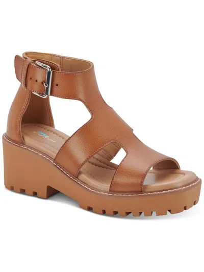 Shop Aqua College Hattie Womens Ankle Strap Wedge Heel Wedge Sandals In Brown