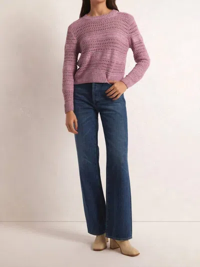Shop Z Supply Montalvo Crew Neck Sweater In Dusty Orchid In Pink