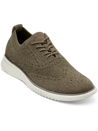 Shop Zerogrand Cole Haan 2.zerogrand Laser Wing Mens Faux Leather Lace-up Oxfords In Beige