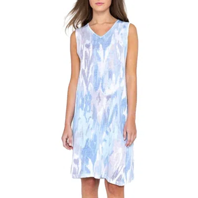 Shop Kinross Ikat Dress In Stormy Multi In Blue