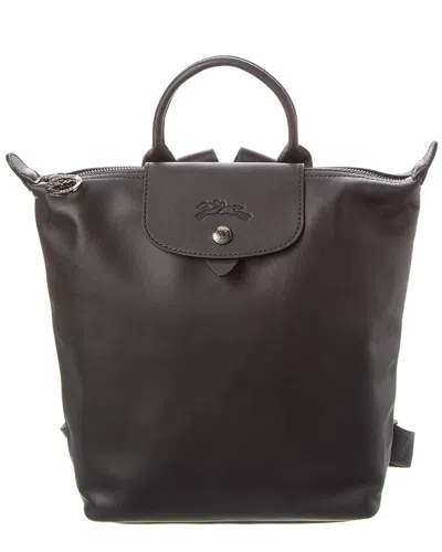 Shop Longchamp Le Pliage Xtra Leather Backpack In Grey