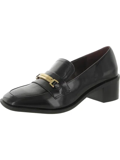 Shop Franco Sarto Dalia Womens Patent Embellished Loafer Heels In Black