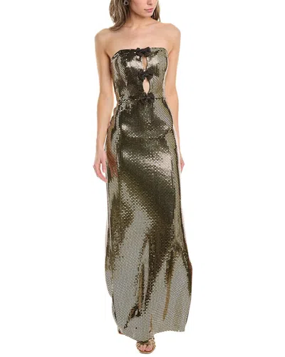 Shop Liv Foster Sequin Column Gown In Gold