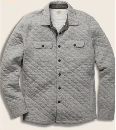 Shop Faherty Epic Quilted Fleece Cpo Jacket In Carbon Melange In Grey