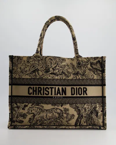Shop Dior Medium Book Tote In & Toile De Jouy Embroidery Rrp £2500 In Beige