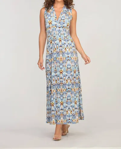 Shop Veronica M Katryna Maxi Dress In Multi Color In Blue