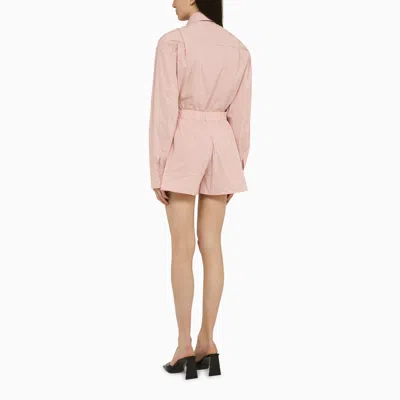 Shop The Andamane Pink Striped Cotton Blend Georgiana Suit