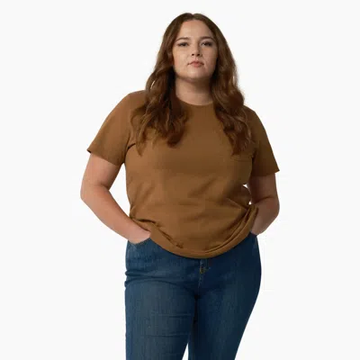 Shop Dickies Women's Plus Heavyweight Short Sleeve T-shirt In Brown
