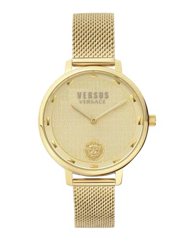 Shop Versus La Villette Bracelet Watch In Gold
