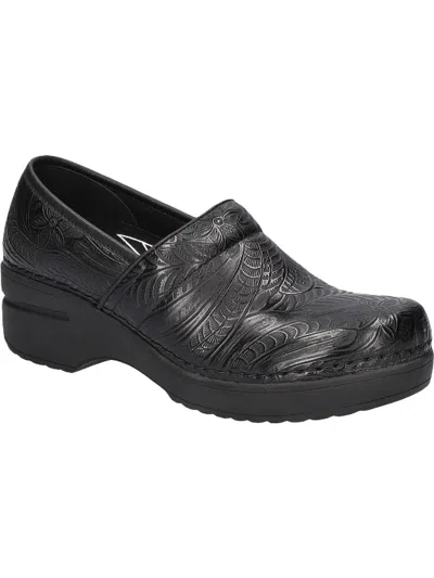 Shop Easy Works By Easy Street Lead Womens Faux Leather Slip Resistant Clogs In Black