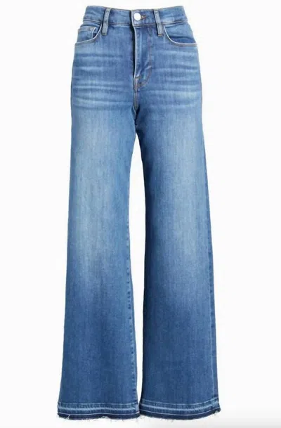 Shop Frame Le Slim Palazzo Jeans In Jetty In Blue