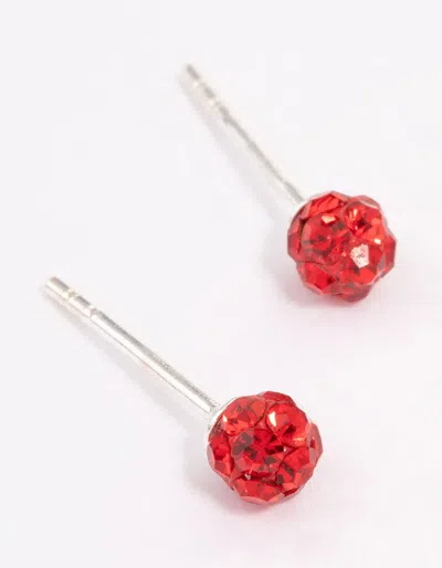 Shop Lovisa Sterling Silver Red Fireball Stud Earrings